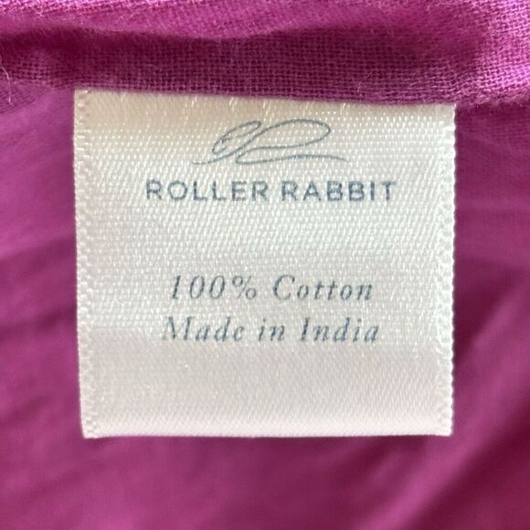 Roller Rabbit Size XS Pink 100% Cotton Embroidered Shift Dress Boho Cottage - Picture 4 of 7